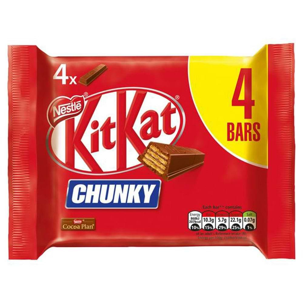 KitKat Chunky Milk Chocolate Bar X4