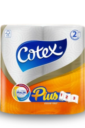 COTEX Essuie-tout PLUS 2 rouleaux