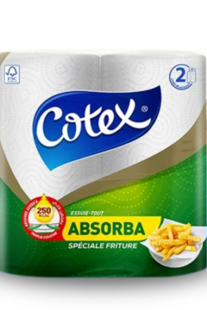 COTEX Essuie-tout ABSORBA 2 rouleaux