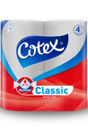 COTEX Essuie-tout CLASSIC 4 rouleaux