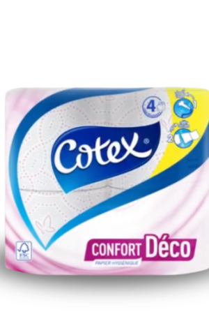COTEX Papier-hygiénique CONFORT Déco 4 rouleaux