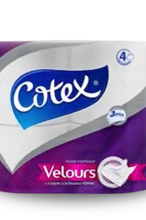 COTEX Papier-hygiénique VELOURS 4 rouleaux