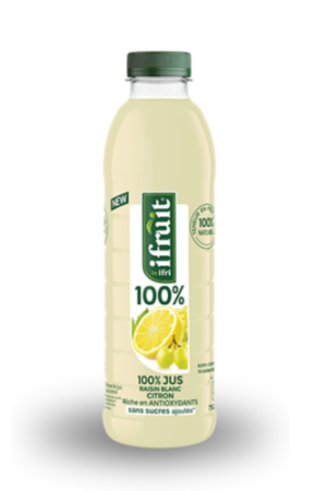IFRUIT 100 % naturels Raisin blanc citron 750ml