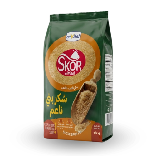SKOR sucre brun fin 1Kg