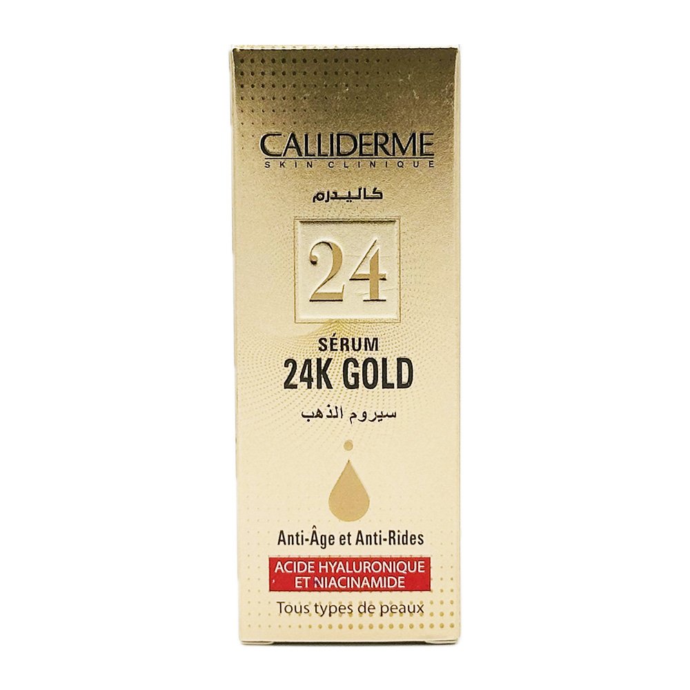 Calliderme Serum 24k Gold Anti Age Et Anti Rides Acide Hyaluronique Et Niacinamide Tous Types De Peaux 30ml