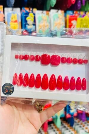 Faux ongles (Manucure, pédicure) rouge